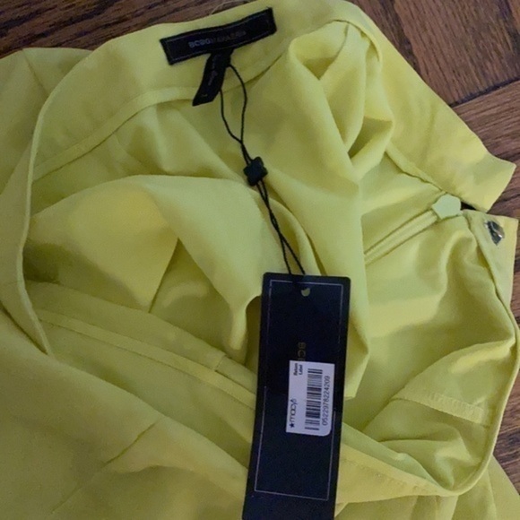 NWT size 6Neon yellow mabel stylish skirt BCBGMaxAzria Gorgeous long style - Picture 5 of 12